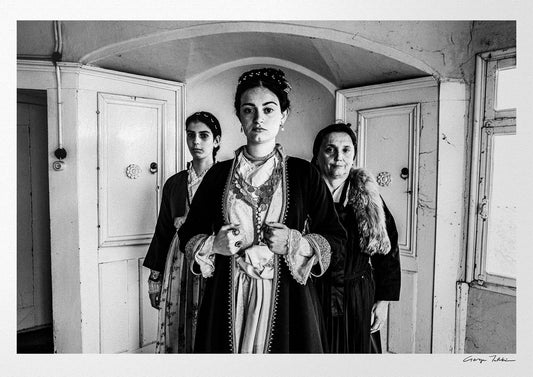 Black and White Photography Wall Art Greece | Costumes of Veria Macedonia by George Tatakis