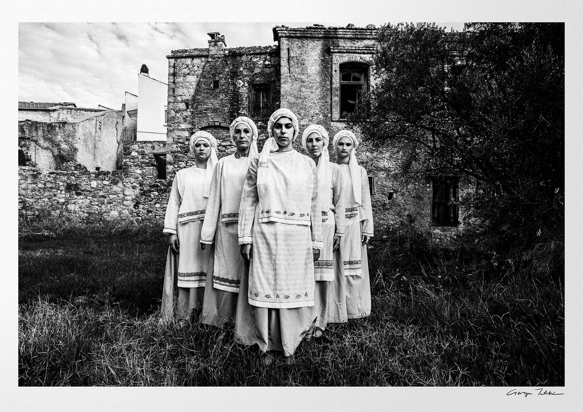Black and White Photography Wall Art Greece | Ververato costumes Kampochorea Chios island Greece by George Tatakis