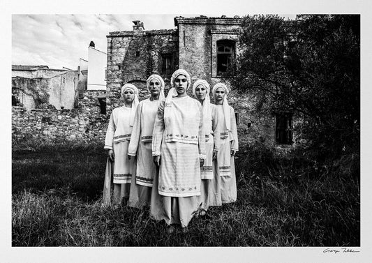 Black and White Photography Wall Art Greece | Ververato costumes Kampochorea Chios island Greece by George Tatakis