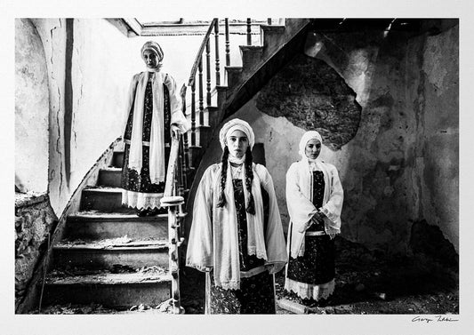 Black and White Photography Wall Art Greece | Vessa costumes Mastichochorea Chios island Greece by George Tatakis