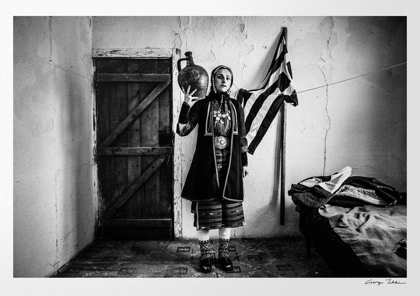 Black and White Photography Wall Art Greece | Costume of Volax Drama E. Macedonia by George Tatakis
