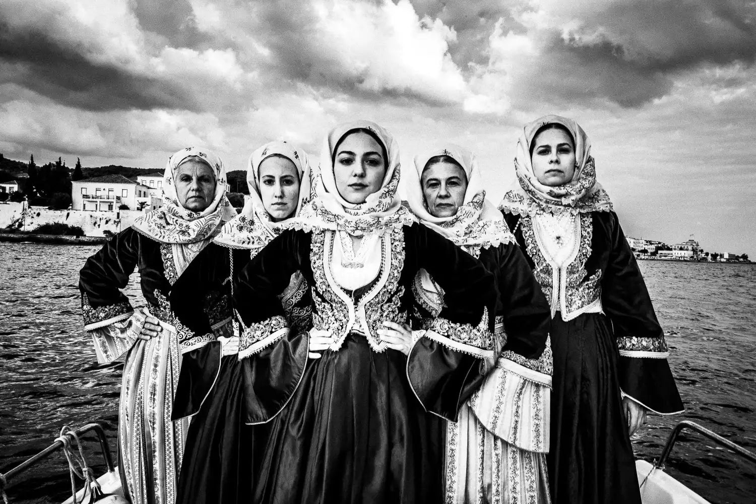 Black and White Photography Wall Art Greece | Limited Edition numbered signed. Bouboulina dresses in Spetses