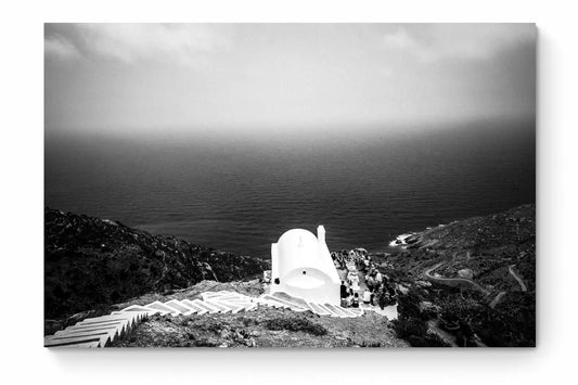 Black and White Photography Wall Art Greece | Church of Christ in Olympos Karpathos Dodecanese by George Tatakis - whole photo