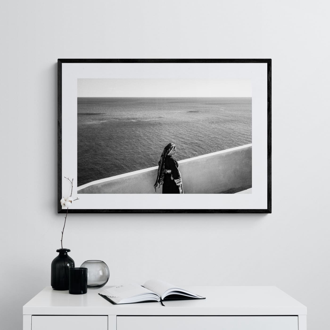 Black and White Photography Wall Art Greece | St. Minas Olympos Karpathos Dodecanese by George Tatakis - single framed photo