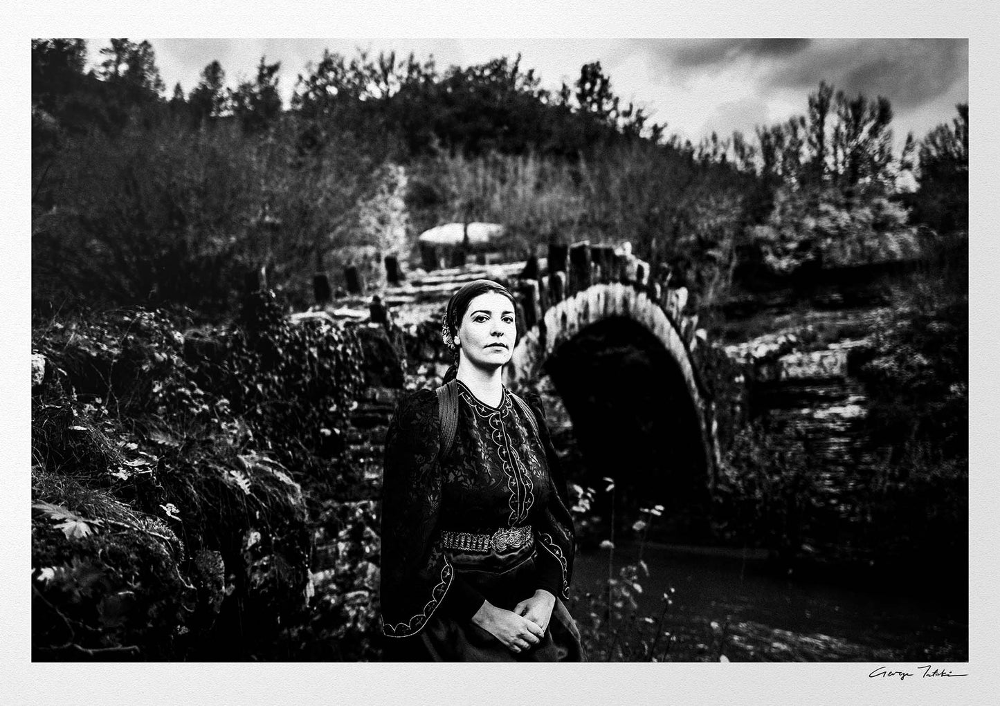 Black and White Photography Wall Art Greece | Traditional costume of Zagori Epirus by George Tatakis